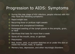 symptoms of HIV